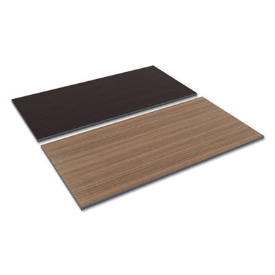 Reversible Laminate Table Top, Rectangular, 59 1/2w X 29 1/2d, Espresso/walnut
